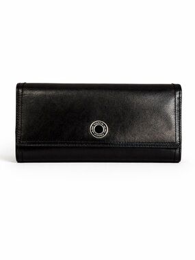 Coach Black Leather  Wallet Long Wallet Classic Minimalist Everyday